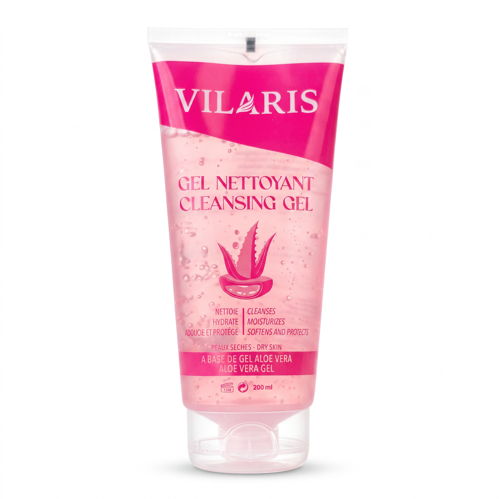 Gel Nettoyant Peau Sèche 200 ML – VILARIS | Nettoyant Hydratant Visage