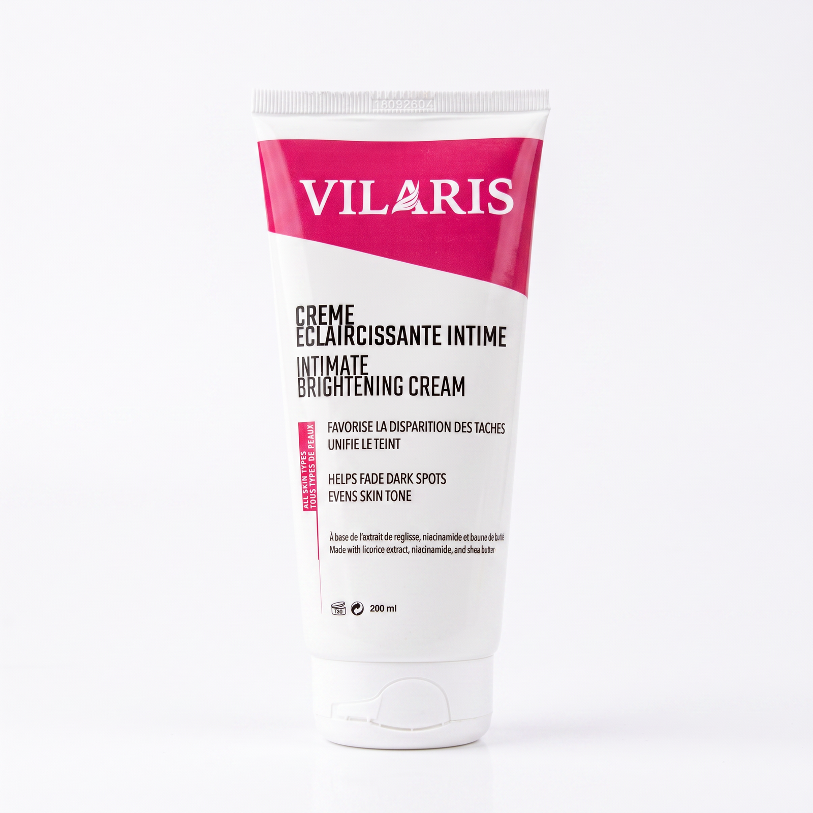 Crème Éclaircissante Intime 200 ML VILARIS pour l’hydratation et l’uniformisation du teint des zones intimes
