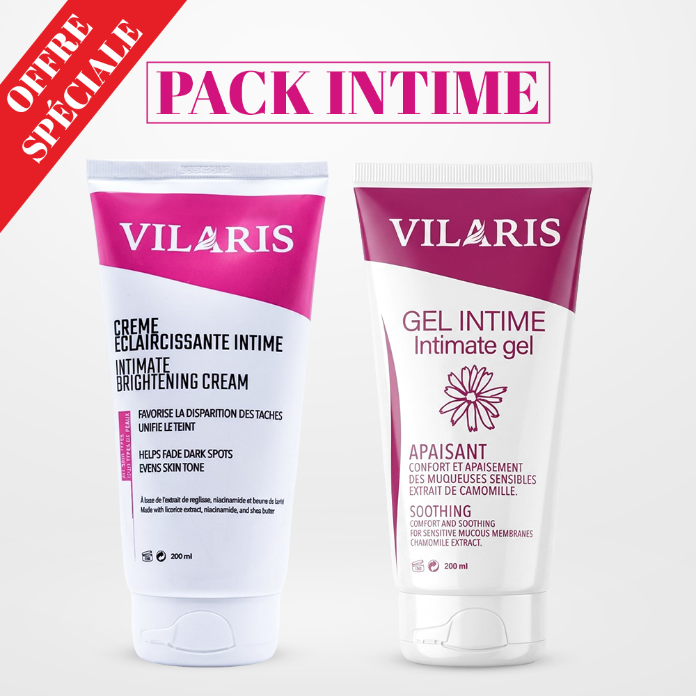 Pack Intime VILARIS (Gel Intime Apaisant + Crème Éclaircissante Intime)